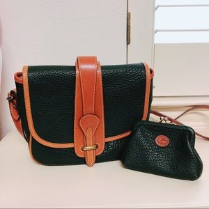 Vintage Dooney & Bourke Leather Crossbody Green